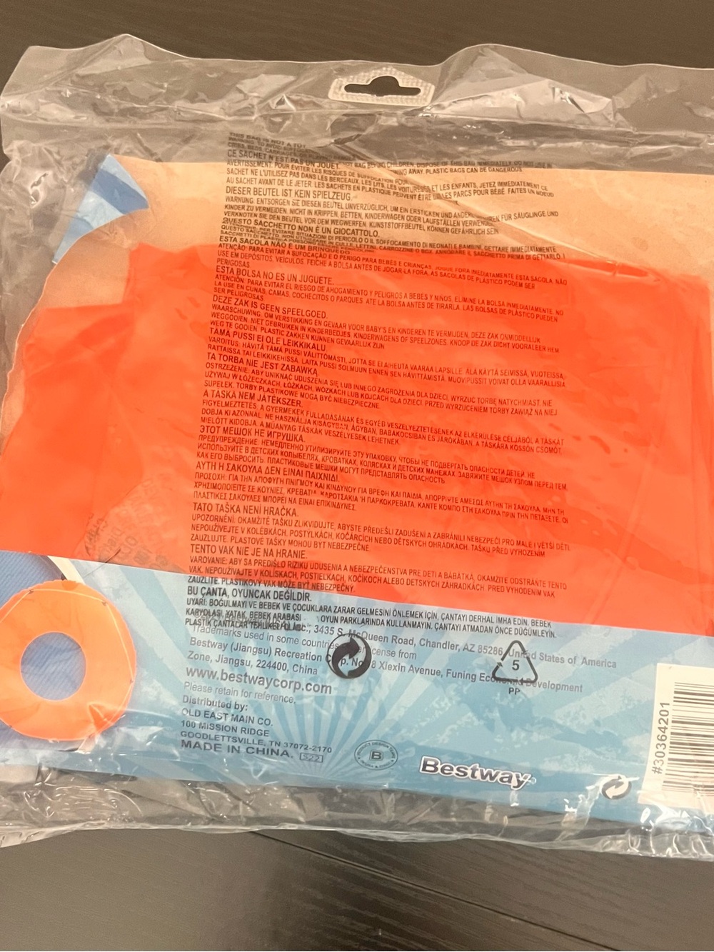H2O GO! Orange Kids Swim Tube - Summer Blast Inflatable Ring 🐝 - Picture 3 of 4